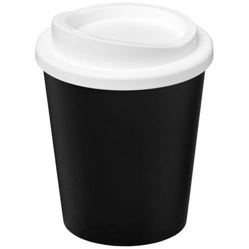 Gobelet recyclé promotionnel Espresso Eco de 250 ml Americano® noir / blanc